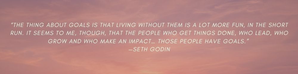 Seth Godin goal setting quote
