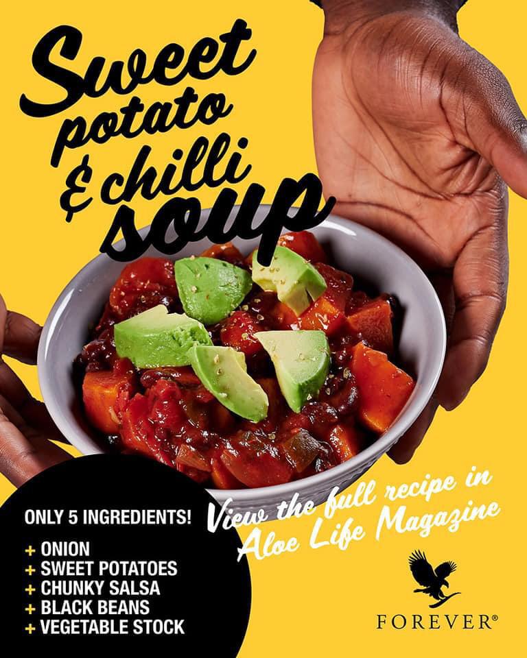 sweet potato chilli soup C9 cleanse  recipe